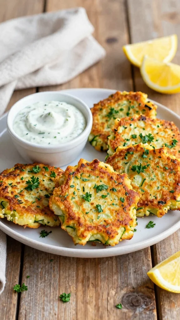 13 Brunch Recipes That Will Wow Your Guests - 12. Zucchini Fritters with Garlic Sauce