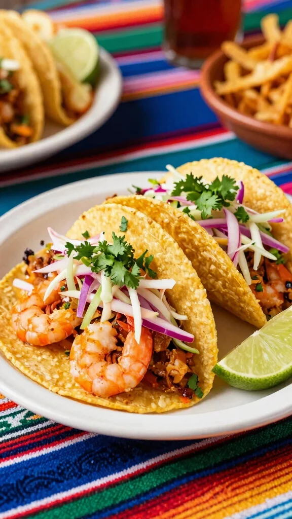 15 Simple Dinner Recipes Guide for Fast, Family-Friendly Meals - 11. Shrimp Tacos with Cabbage Slaw