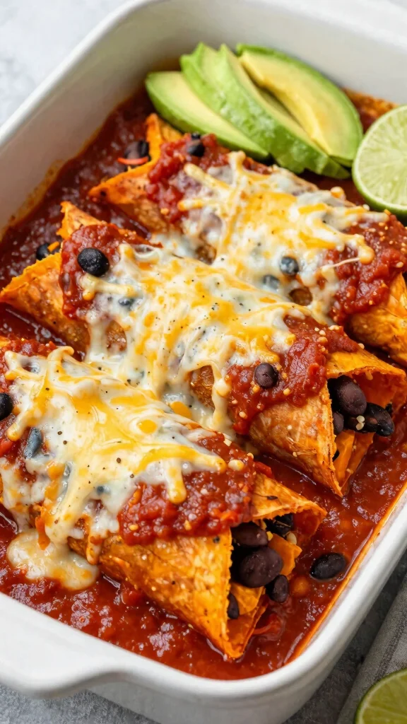 15 Simple Dinner Recipes Guide for Fast, Family-Friendly Meals - 13. Sweet Potato & Black Bean Enchiladas