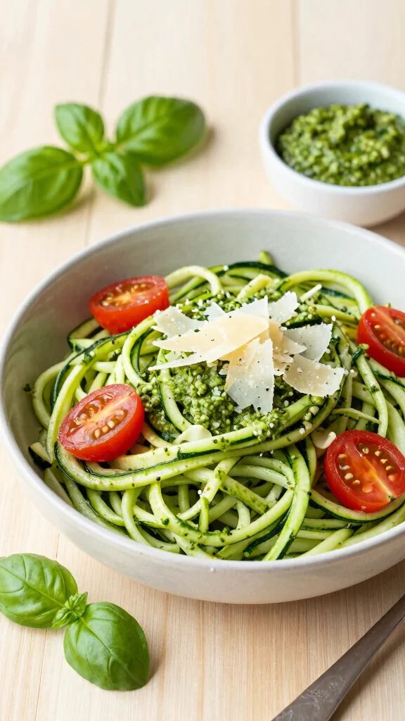 15 Simple Dinner Recipes Guide for Fast, Family-Friendly Meals - 4. Zucchini Noodles with Pesto