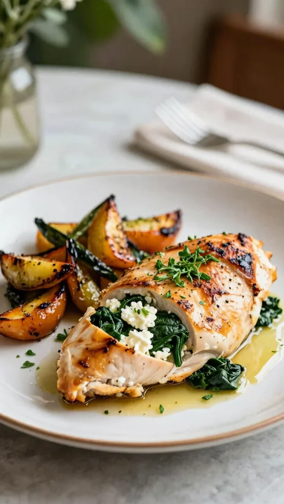 15 Simple Dinner Recipes Guide for Fast, Family-Friendly Meals - 7. Spinach & Feta Stuffed Chicken