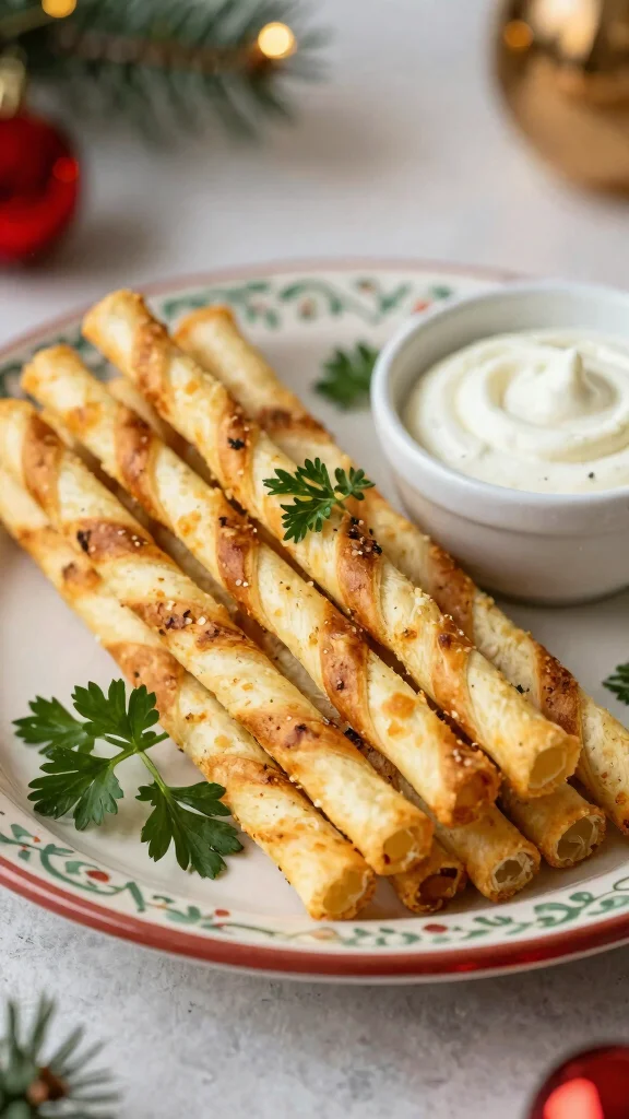 16 Best Christmas Eve Finger Food Ideas on a Budget That Look Totally Fancy - 12. Holiday Cheese Straws