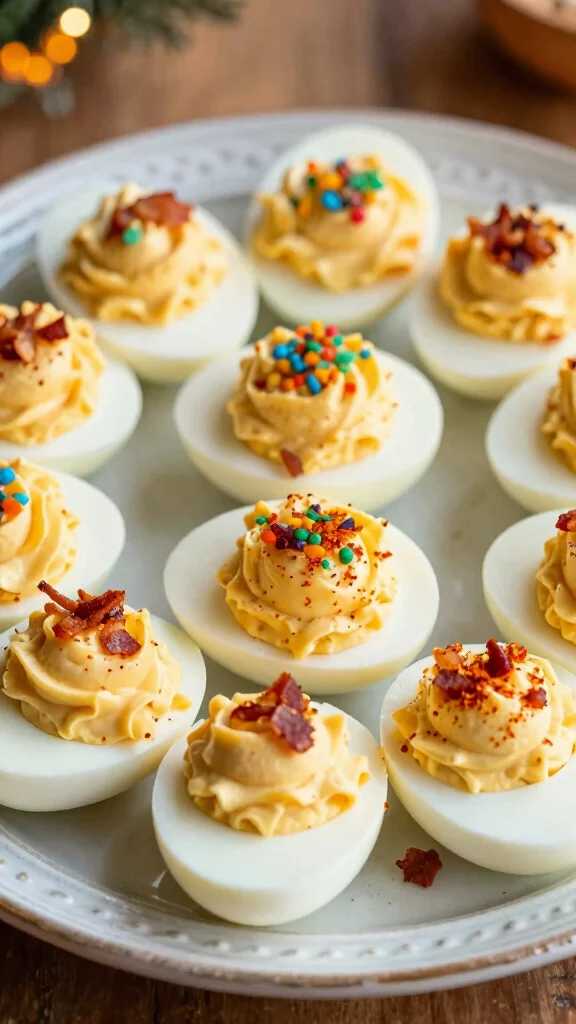 16 Best Christmas Eve Finger Food Ideas on a Budget That Look Totally Fancy - 14. Holiday Deviled Eggs