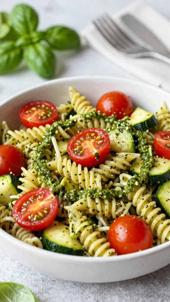 17 Air Fryer Meal-Prep Lunches for a Week of Simple, Tasty Meals - 13. Air Fryer Pesto Pasta Salad