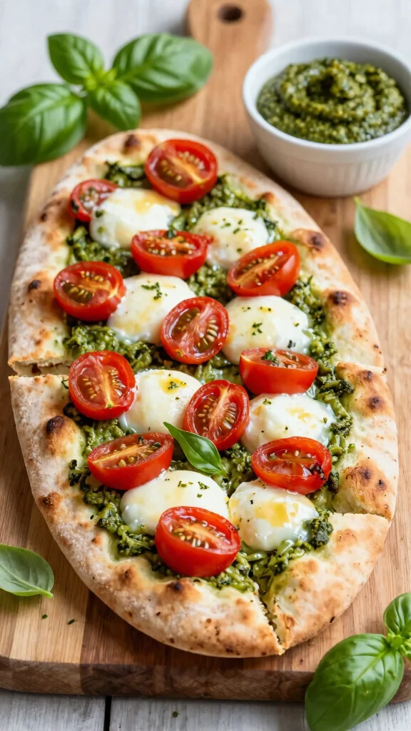 17 Delicious Cherry Tomato Recipes You’ll Want to Make Today for Quick Meals - 17. Cherry Tomato and Pesto Flatbread