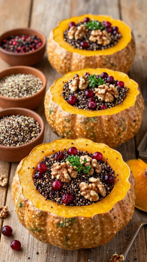 18 High Protein Thanksgiving Sides to Wow Your Guests and Keep It Light - 1. Quinoa-Stuffed Acorn Squash
