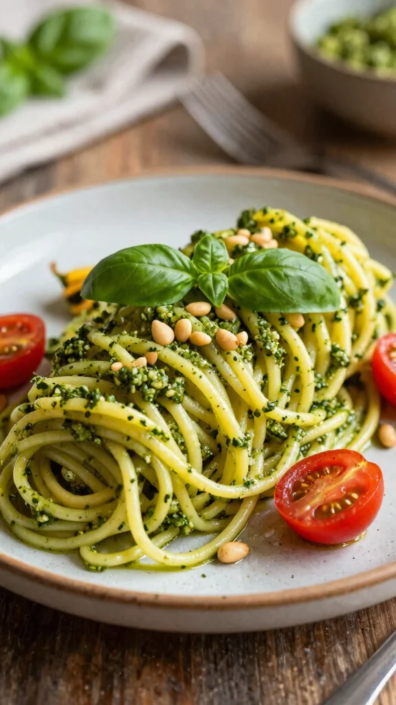 18 High Protein Thanksgiving Sides to Wow Your Guests and Keep It Light - 10. Spaghetti Squash with Pesto