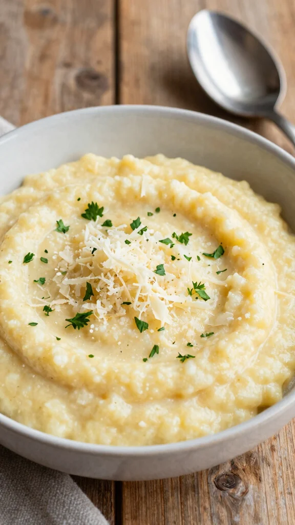 18 High Protein Thanksgiving Sides to Wow Your Guests and Keep It Light - 17. Creamy Polenta with Parmesan