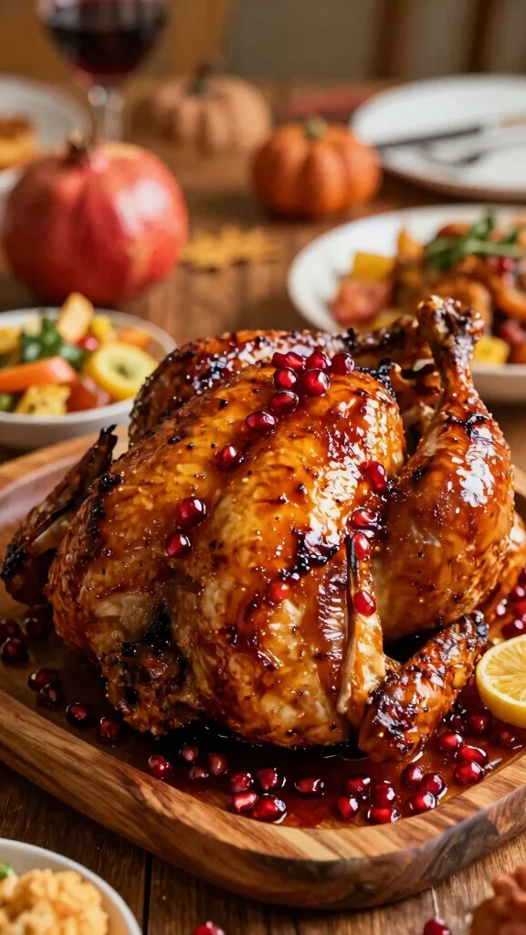 18 Make Ahead Thanksgiving Recipes for a Stress-Free Feast - 17. Pomegranate Glazed Roasted Chicken