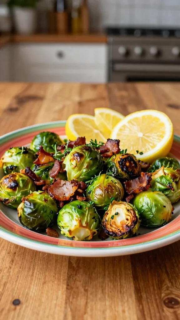 18 Make Ahead Thanksgiving Recipes for a Stress-Free Feast - 4. Roasted Brussels Sprouts with Bacon
