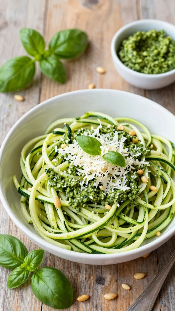 18 Simple Delicious Keto Diet Recipes for Beginners That Actually Taste Good - 2. Zucchini Noodles with Pesto