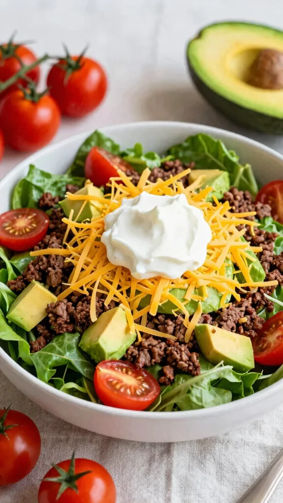 18 Simple Delicious Keto Diet Recipes for Beginners That Actually Taste Good - 5. Taco Salad