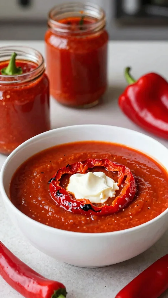19 Easy Delicious Canning Soups Recipes to Try Today (Perfect for Winter) - 5. Roasted Red Pepper Soup
