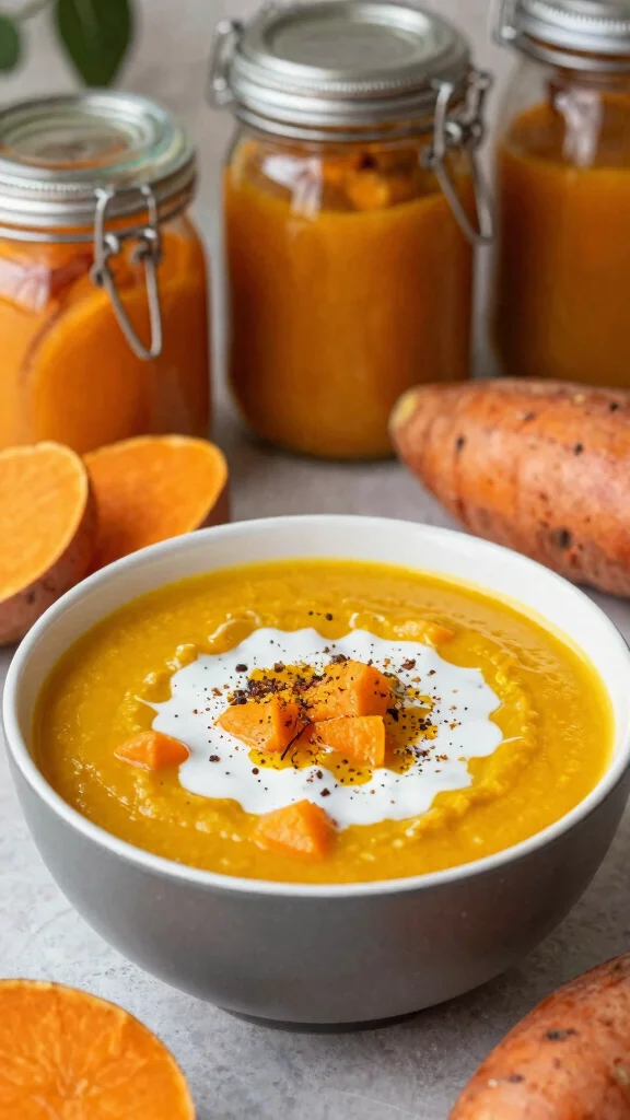 19 Easy Delicious Canning Soups Recipes to Try Today (Perfect for Winter) - 8. Curried Sweet Potato Soup