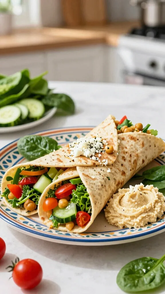 19 Easy Lunch Recipes Complete Guide to Midday Meals for Busy People - 2. Mediterranean Chickpea Wraps