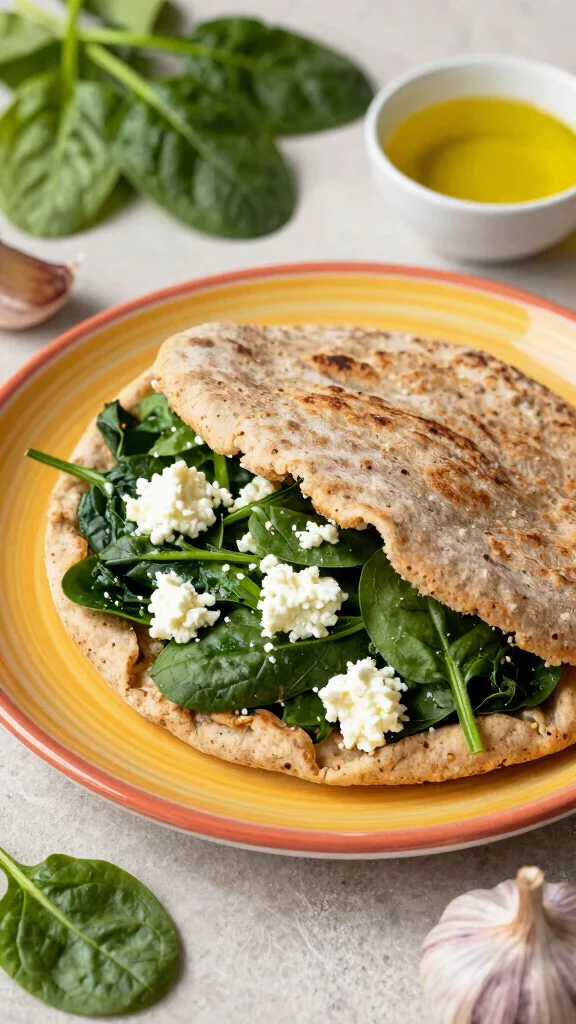 19 Easy Lunch Recipes Complete Guide to Midday Meals for Busy People - 3. Spinach & Feta Stuffed Pita