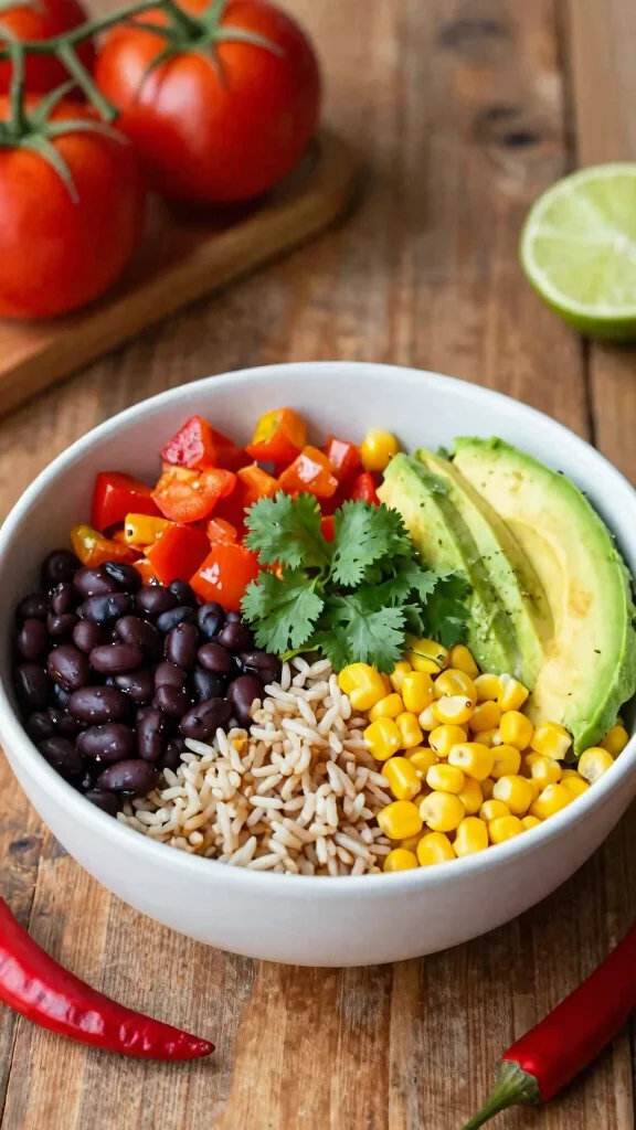 19 Easy Lunch Recipes Complete Guide to Midday Meals for Busy People - 6. Veggie-Packed Burrito Bowl