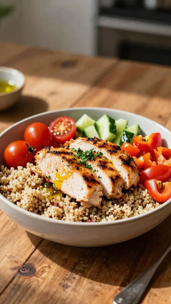 19 High-Protein Lunch Bowls for Easy, Filling Meal Prep - 1. Grilled Chicken and Quinoa Bowl