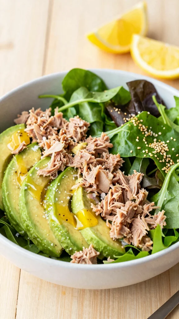 19 High-Protein Lunch Bowls for Easy, Filling Meal Prep - 3. Tuna and Avocado Salad Bowl