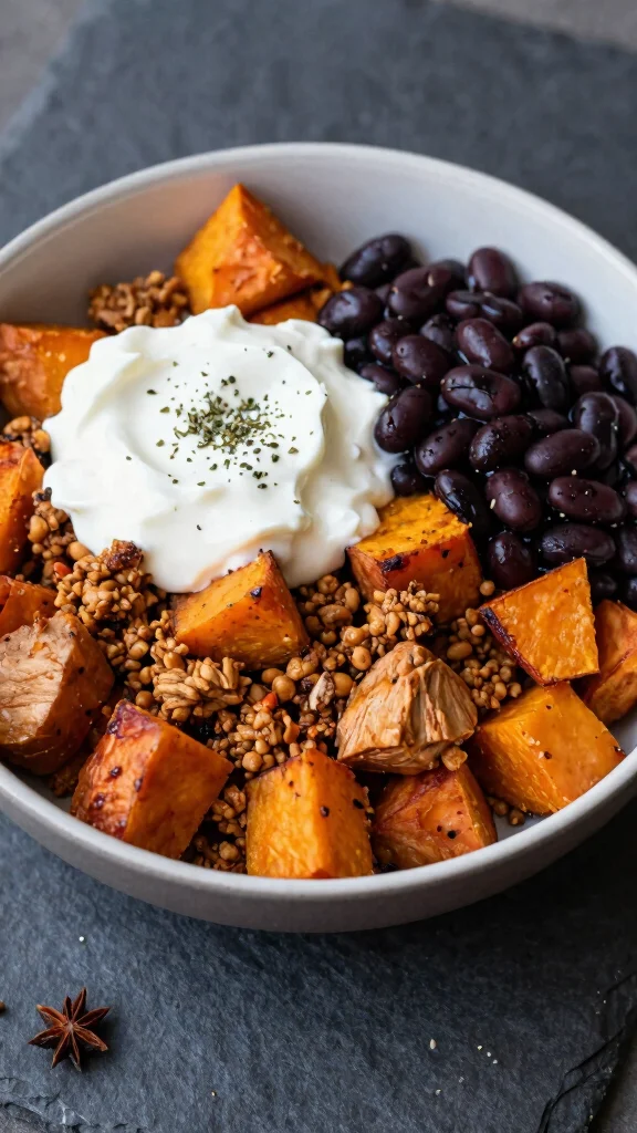 19 High-Protein Lunch Bowls for Easy, Filling Meal Prep - 4. Turkey and Sweet Potato Bowl