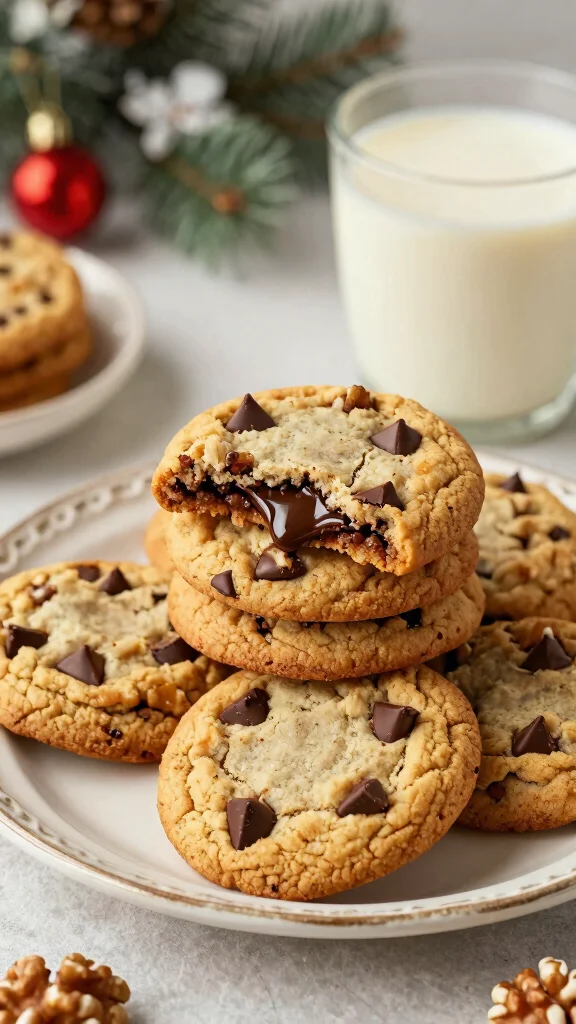 19 Irresistible Christmas Cookie Recipes 2025 for Festive Holiday Baking - 12. Chocolate Chip Cookies with Walnuts