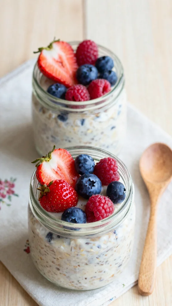 19 The Ultimate Guide to Easy Breakfast Recipes 2025 for Healthy Mornings - 1. Classic Berry Overnight Oats