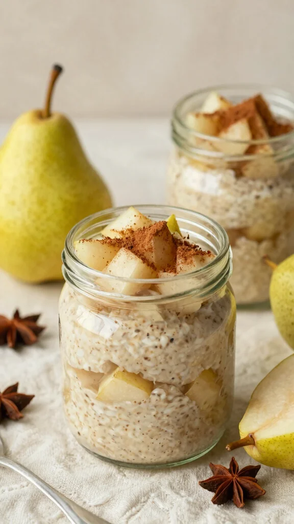 19 The Ultimate Guide to Easy Breakfast Recipes 2025 for Healthy Mornings - 11. Spiced Pear Overnight Oats