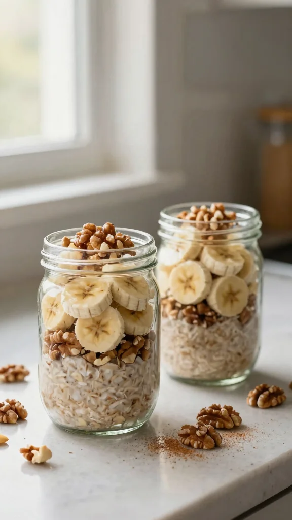 19 The Ultimate Guide to Easy Breakfast Recipes 2025 for Healthy Mornings - 2. Banana Nut Overnight Oats