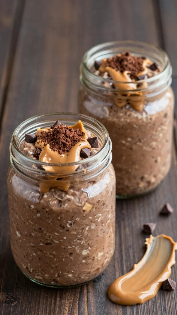 19 The Ultimate Guide to Easy Breakfast Recipes 2025 for Healthy Mornings - 3. Chocolate Peanut Butter Overnight Oats