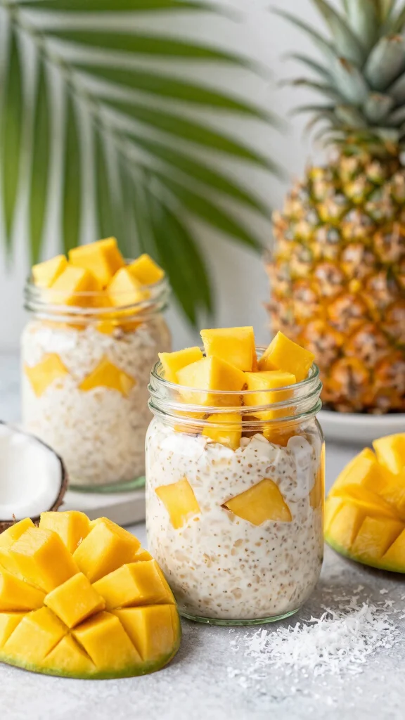 19 The Ultimate Guide to Easy Breakfast Recipes 2025 for Healthy Mornings - 4. Tropical Coconut Overnight Oats