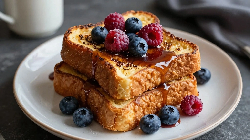 High Protein Breakfast Ideas Delicious Recipes 42g Protein French Toast - Step 7: Plate the French Toast