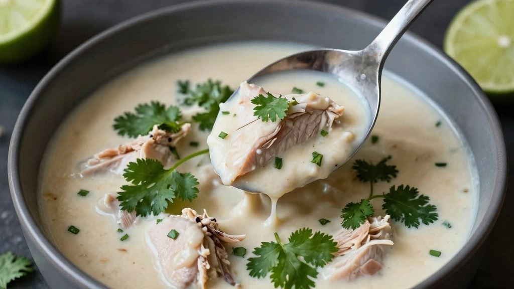 Mouthwatering White Chicken Chili Easy to Make Award Winner - Step 8: Add Cream and Serve