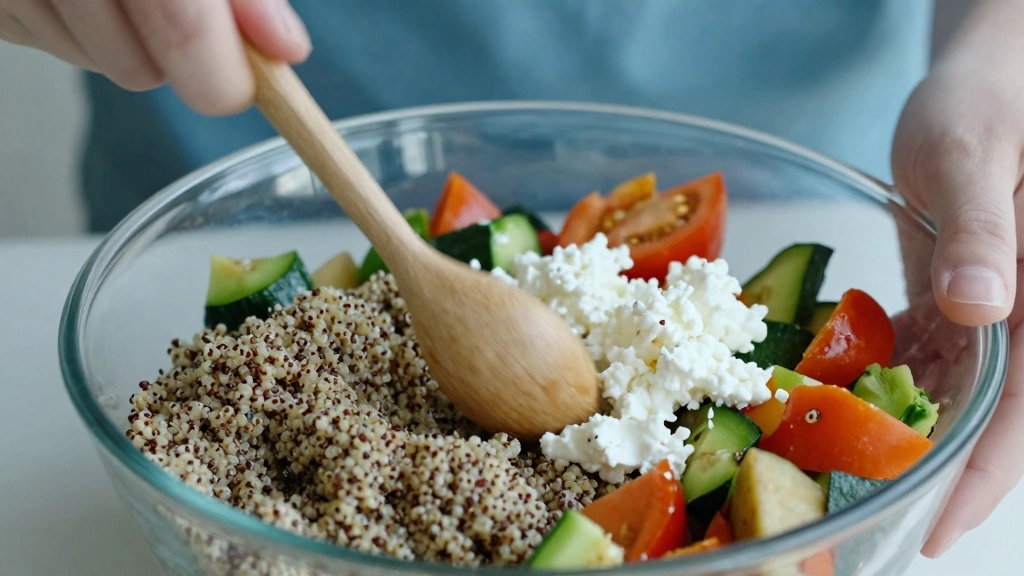 Quick Yummy Cottage Cheese Power Lunches Famous Pizza Bowl - Step 4: Mix Ingredients