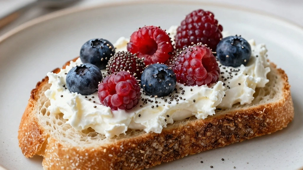Tasty Cottage Cheese Breakfast Recipes Viral Whipped Toast Edition - Step 5: Add Toppings