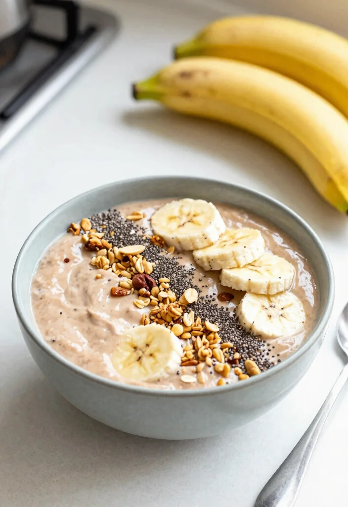 16 Breakfast Bowl Meal Prep Recipes to Kickstart Your Day - 11. Peanut Butter Banana Smoothie Bowl 1