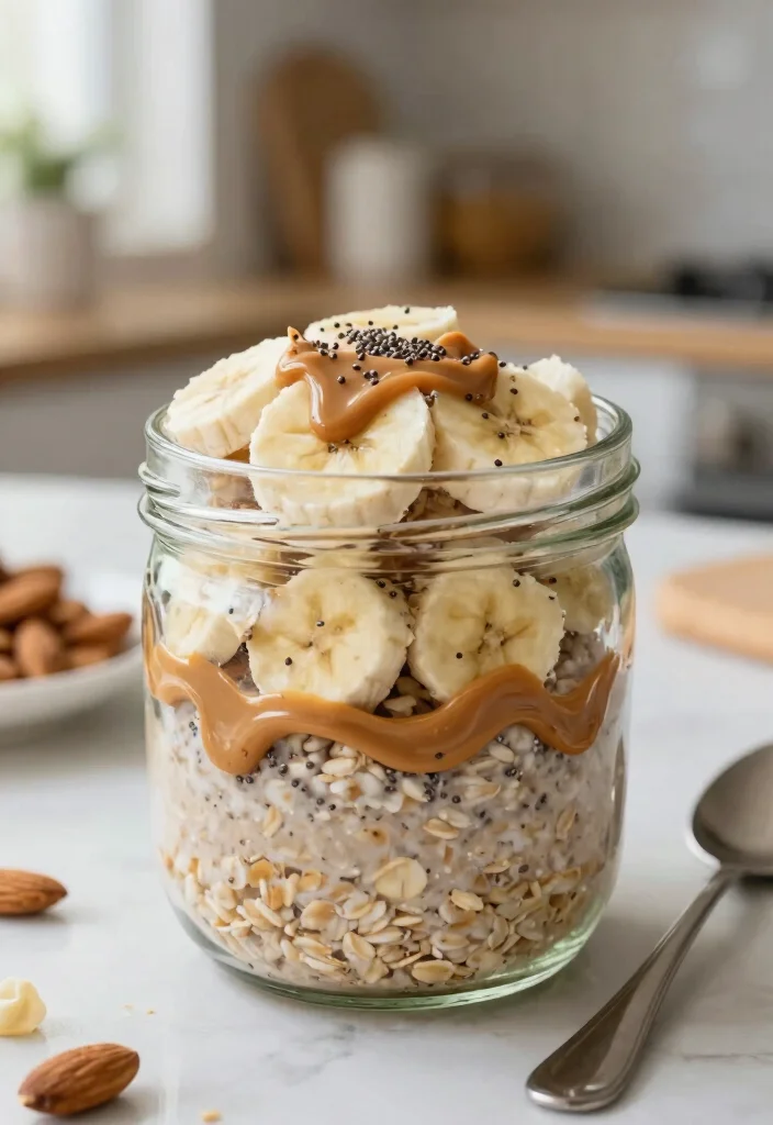 16 Breakfast Bowl Meal Prep Recipes to Kickstart Your Day - 5. Overnight Oats with Almond Butter 1