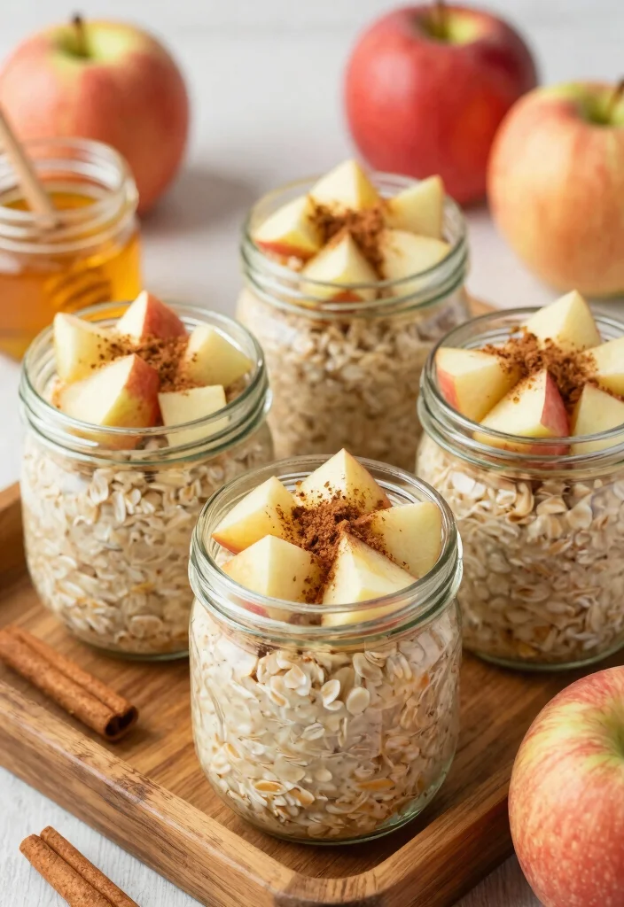 16 Breakfast Freezer Meal Prep Recipes for Busy Families - 12. Apple Cinnamon Overnight Oats 1