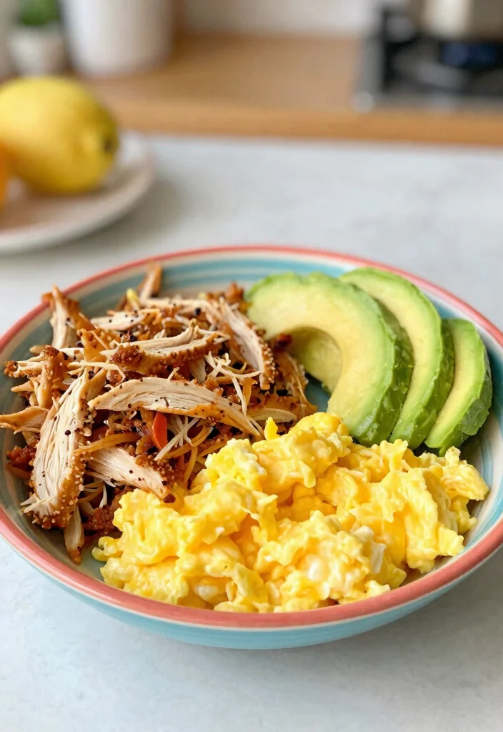 16 Buffalo Chicken Meal Prep Recipes for Healthy Weight Loss - 15. Buffalo Chicken Breakfast Bowls 1