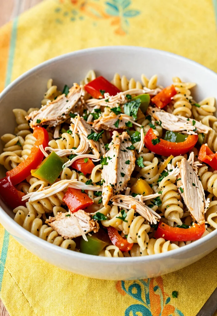 16 Buffalo Chicken Meal Prep Recipes for Healthy Weight Loss - 9. Buffalo Chicken Pasta Salad 1