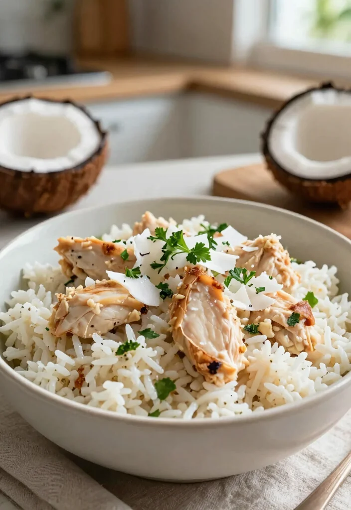 16 Chicken and Rice Meal Prep Recipes for Fitness Enthusiasts - 13. Coconut Chicken and Rice 1
