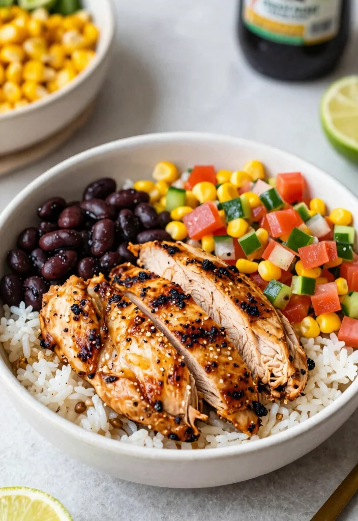 16 Chicken and Rice Meal Prep Recipes for Fitness Enthusiasts - 14. Chipotle Chicken Rice Bowl 1