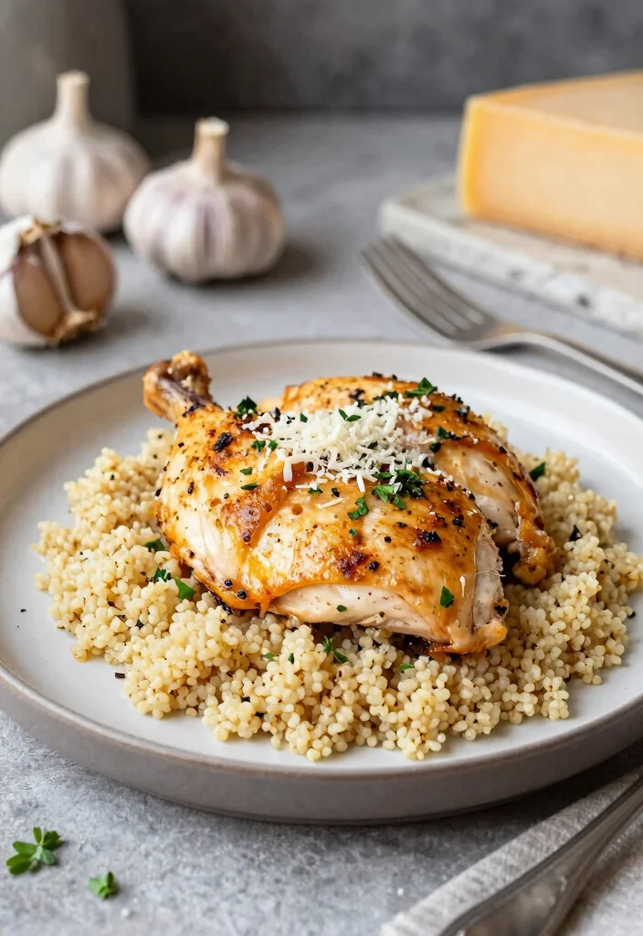 16 Chicken and Rice Meal Prep Recipes for Fitness Enthusiasts - 5. Garlic Parmesan Chicken and Quinoa 1