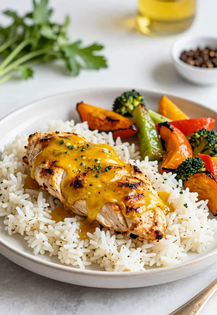 16 Chicken and Rice Meal Prep Recipes for Fitness Enthusiasts - 8. Honey Mustard Chicken and Rice 1