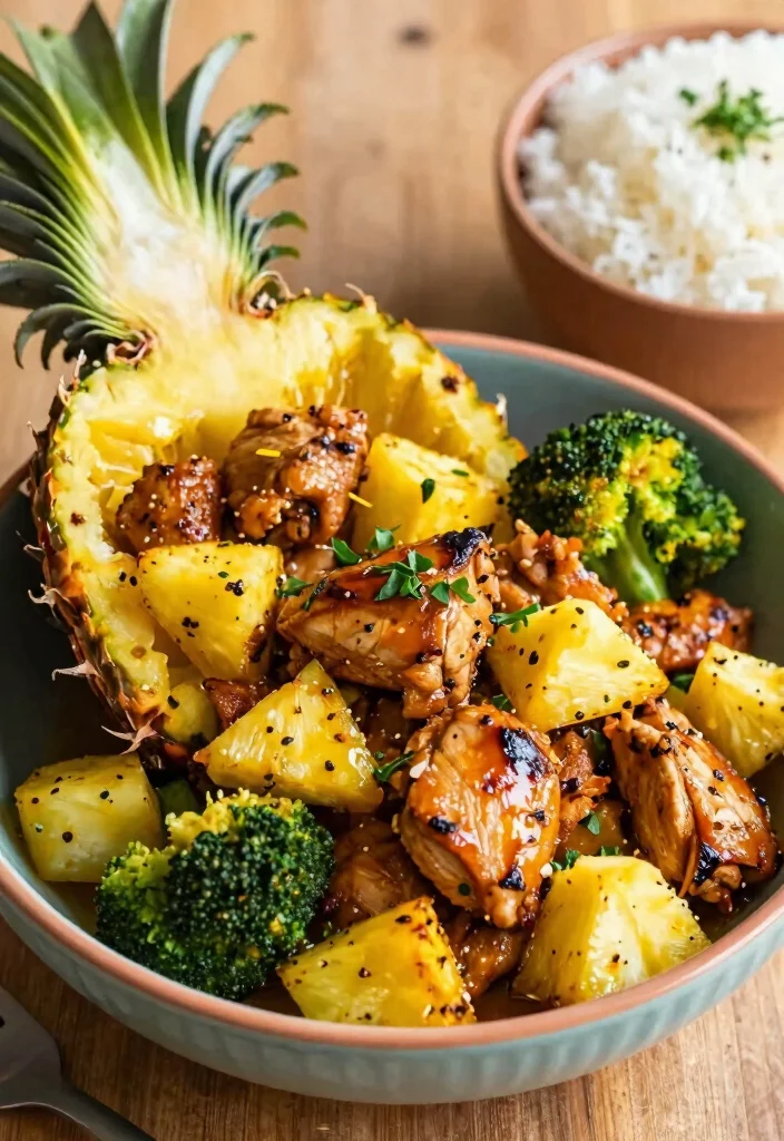 16 Classic Chicken Broccoli Stir Fry Recipes - 16. BBQ Pineapple Chicken Broccoli Stir Fry 1