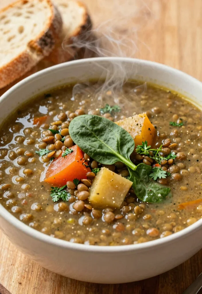 16 Easy Low Calorie Meal Prep Lunch Recipes - 10. Lentil & Vegetable Soup 1