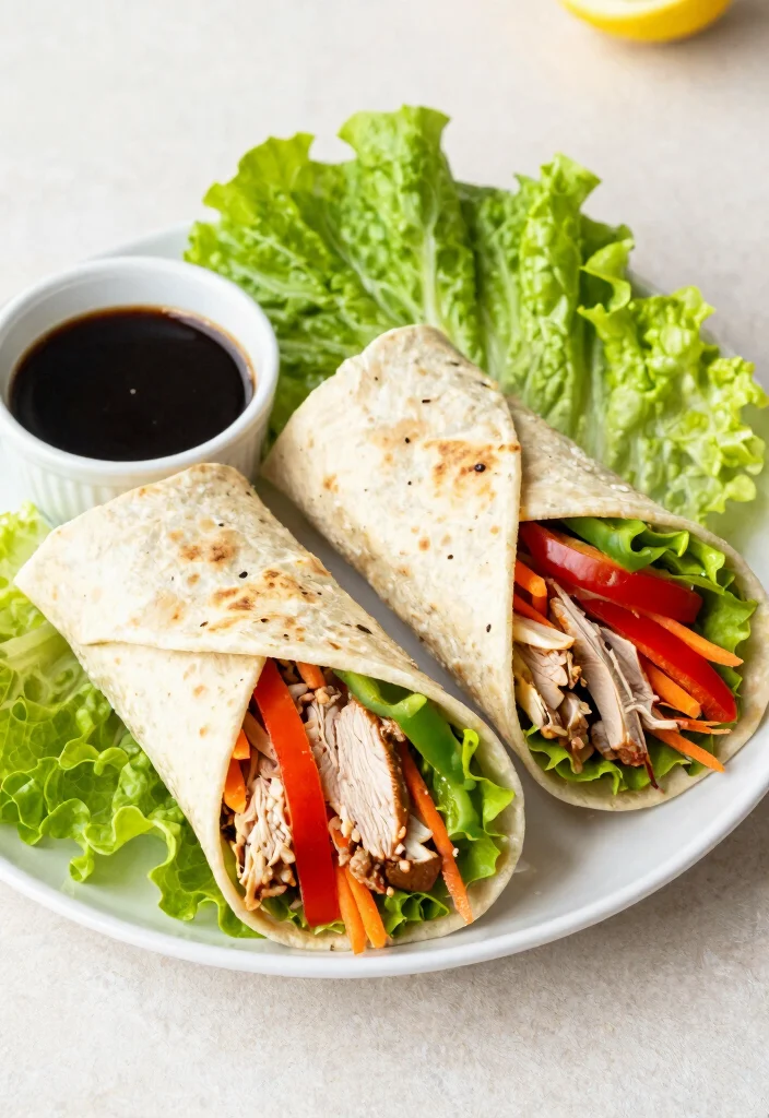 16 Easy Low Calorie Meal Prep Lunch Recipes - 4. Turkey & Veggie Lettuce Wraps 1