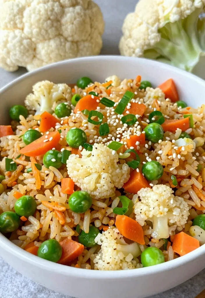 16 Easy Low Calorie Meal Prep Lunch Recipes - 6. Cauliflower Fried Rice 1