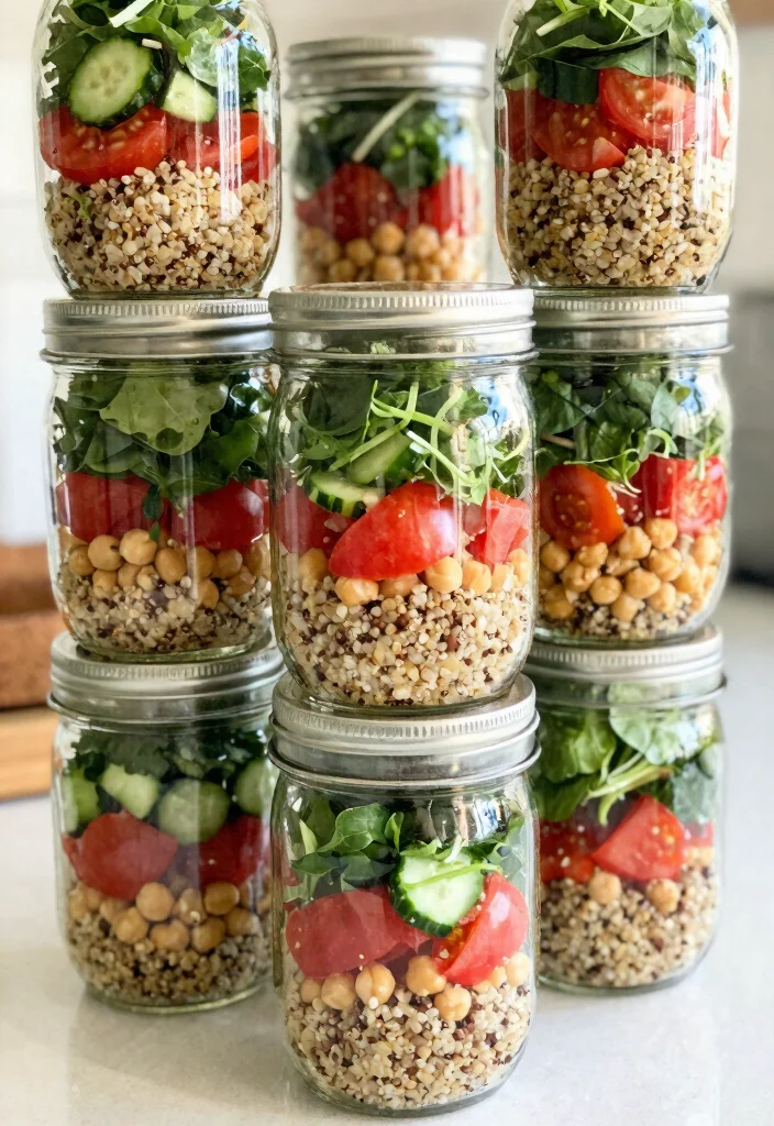 16 Easy Meal Prep Recipes for College Students - 1. Mason Jar Salads 1