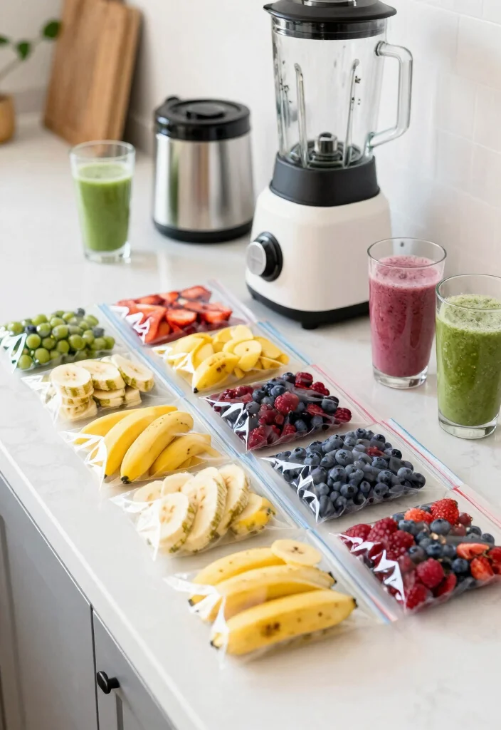 16 Easy Meal Prep Recipes for College Students - 12. Smoothie Packs 1