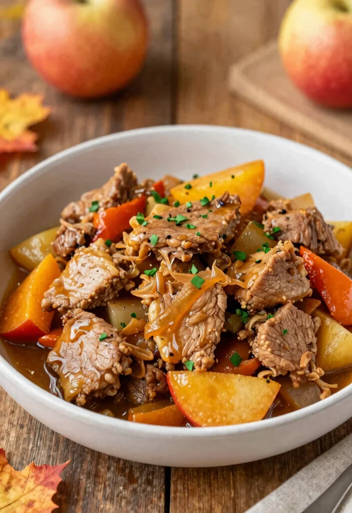 16 Easy Pork Stir Fry Recipes For Any Night - 15. Apple Cider Pork Stir Fry 1